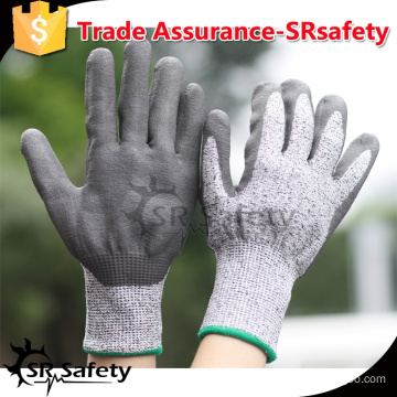 SRSAFETY 13 gague grey nylon and HPPE liner coated grey nitrile on palm gloves/grey safety nitrile working gloves